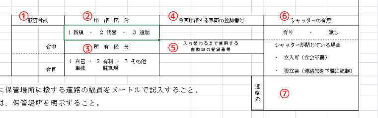 徳島県の配置図下部の詳細記入欄