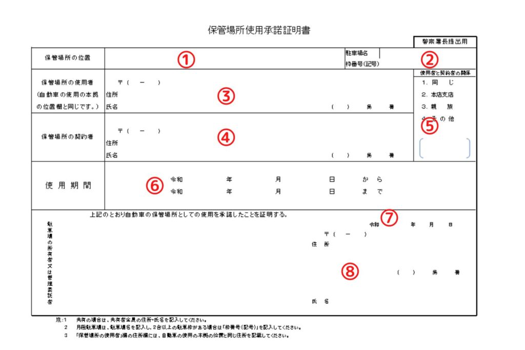大阪府様式の使用承諾証明書の書き方